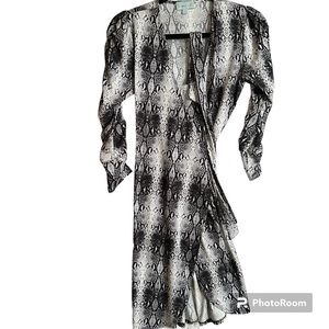 VERONICA . M WRAP SNAKE PRINT DRESS